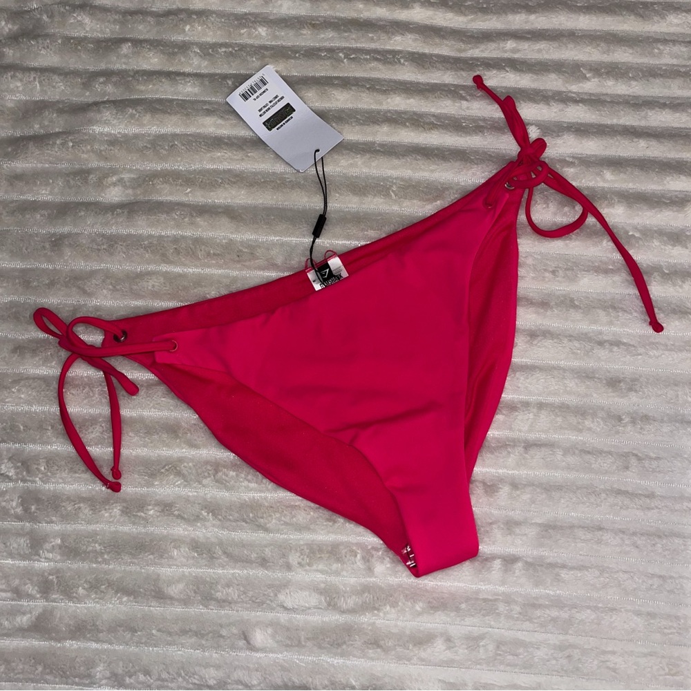 GYMSHARK HORIZON LIFESTYLE BIKINI BOTTOM • 
SUNSET PINK • EXTRA LARGE